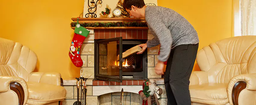 Rusted Metal Fireplace Restoration in Council Bluffs, Iowa